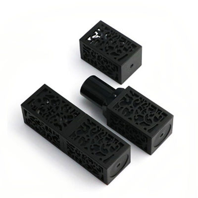 buy 3.8g Lipstick Packaging Tube Black Square Lipstick Tube 23*74mm Size online manufacturer