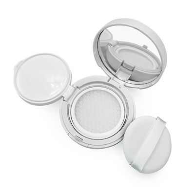 Refillable Round Transparent Cushion Foundation Case for Light To Medium Coverage.