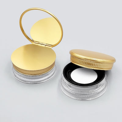 Round Screw Cap 15g Recyclable Empty Loose Powder Case in Transparent Color